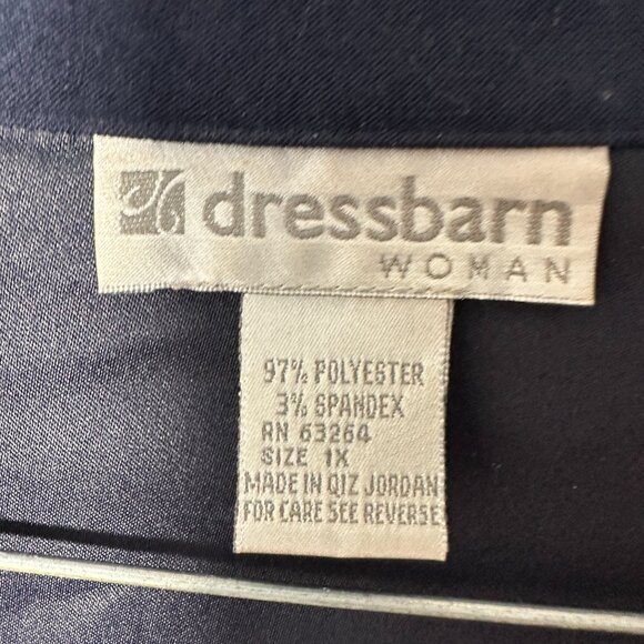 EUC Dressbarn Woman Womens Navy Blue Suit Jacket 1X - Picture 2 of 3